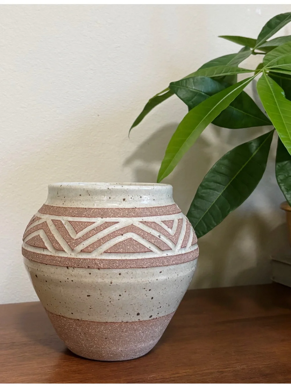 Vintage Southwestern Speckled Glazed Stoneware Studio Pottery Vase 6” Tall